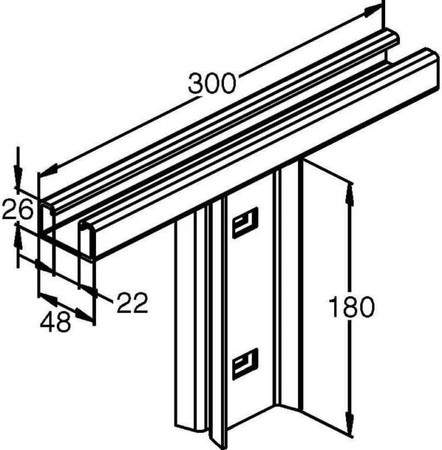 Head plate for profile rail I-profile KIDP 80