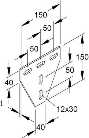 Coupler for support/profile rail U-profile T-connector KNT 50/50