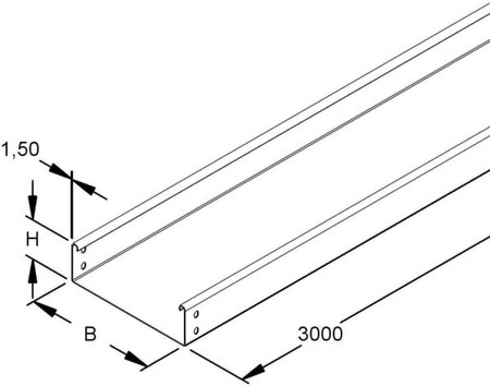 Cable tray/wide span cable tray 60 mm 100 mm RSU 60.100