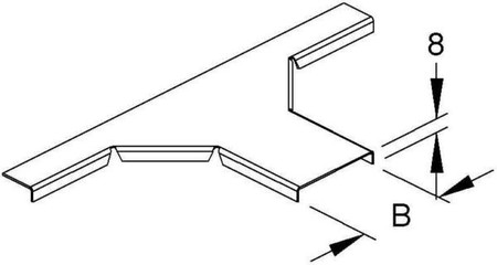 Add-on tee cover for cable support system 75 mm RTAKD 75