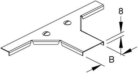 Add-on tee cover for cable support system 50 mm RTAKDV 50