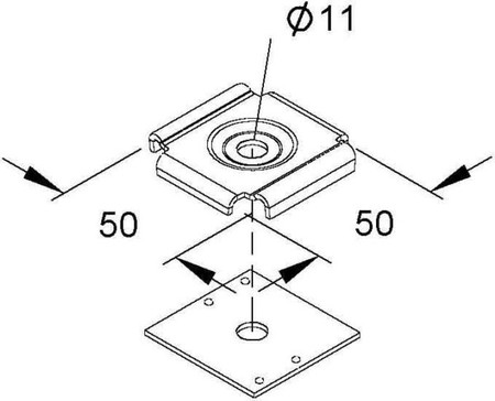 Mounting material for cable support system Steel Other GRKB 10 F