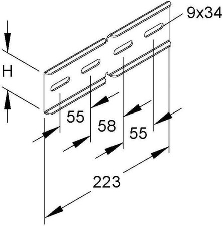 Connector for cable support system Corner joint KWV 60 F