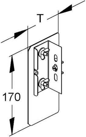 End piece for wall duct 170 mm 80 mm Universal DAEDL 170 N