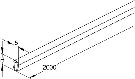 Cable protection for installation duct Wall ducts GKSP 8