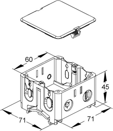 Junction box for installation duct Plastic Other GDV 70/45