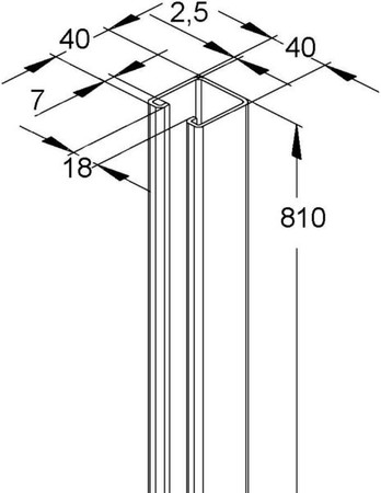 Console for wall duct Bottom mounting 830 mm 2988/810 R