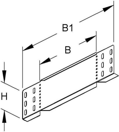 End piece for cable tray 85 mm 500 mm RA 85.500 F