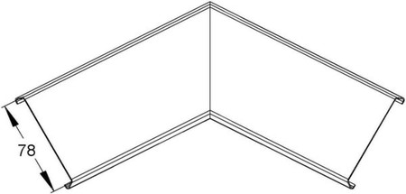 Inner corner for wall duct  PDIS 78 G (VE2)