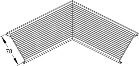 Inner corner for wall duct  PDIAR 78 N (VE2)