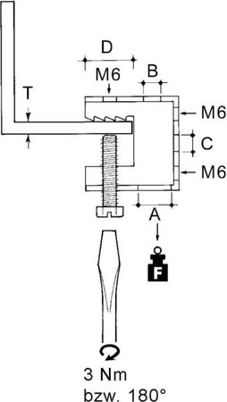 Screw clamp 6 FH-65