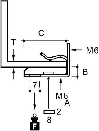 Fixing clamp Clamp Hole 7 EH-38