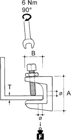 Screw clamp 6 BH-6T