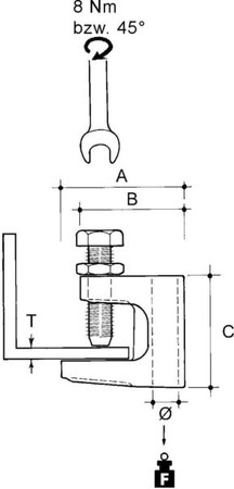 Fixing clamp Screw Hole FC-11