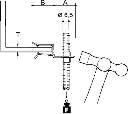 Fixing clamp Clamp Hole 6 AHB-153