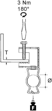 Fixing clamp Screw Conduit/cable FH65-GM4757