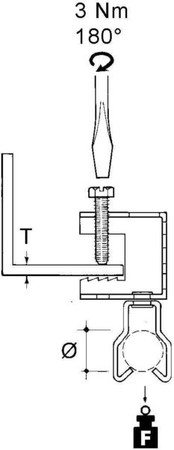 Fixing clamp Screw Conduit/cable FH65-JM2229