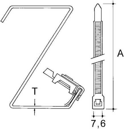 Fixing clamp Clamp Conduit/cable AH153-CT2R