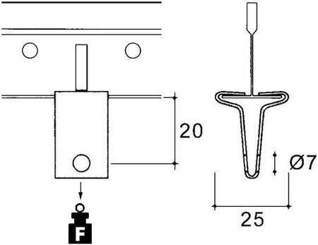 Fixing clamp Clamp Hole LH-25W