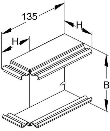 Outer corner for installation duct 60 mm 60 mm LUAE 60.060 R