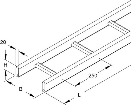 Cable ladder/wide span cable ladder  KRO 60.325 F