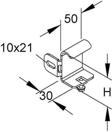 Wall- and ceiling bracket for cable support system  KRBR 60 F