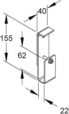 Clamp for cover cable support system  KRDBK 60 F