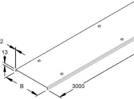 Cover for cable support system 255 mm 2 mm RDVS 250