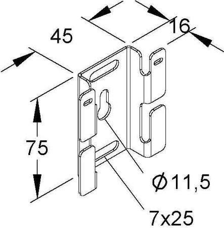 Mounting material for cable support system Steel Other GRMB 50