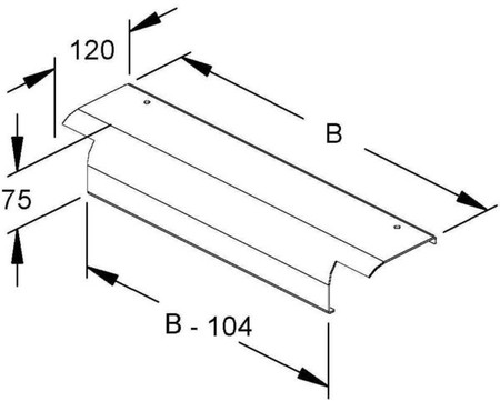 Drop-out plate for cable ladder 400 mm WLAB 400 F