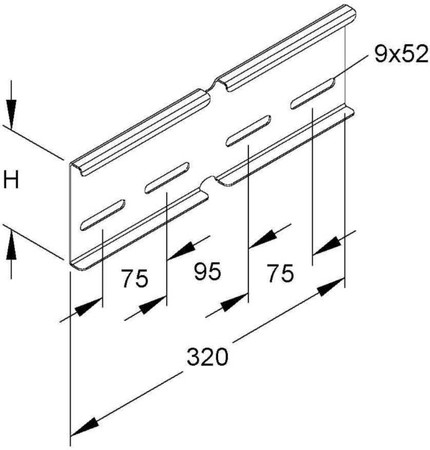 Connector for cable support system Corner joint KWV 100 F