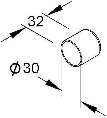 Closure plug for installation tube Plastic 30 mm Rigid SKMI 30