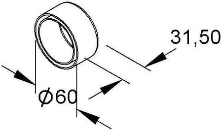 Terminal sleeve for installation tubes Plastic SKMIR 60