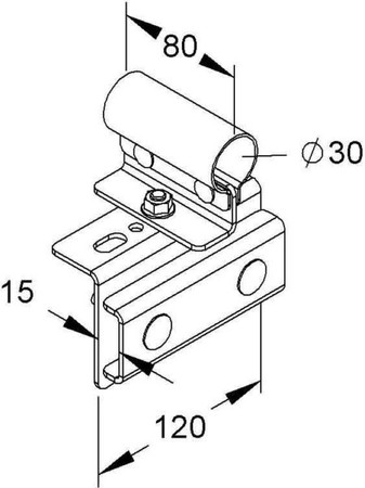 Tube clamp Stainless steel MIHK 3015 E3