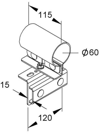 Tube clamp Stainless steel MIHK 6015 E3