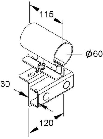 Tube clamp Stainless steel MIHK 6030 E3