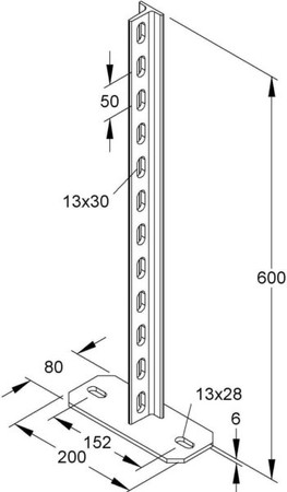 Mounting material for cable support system Other MIABK 600 E3