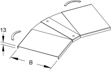 Bend cover for cable support system Adjustable 300 mm RBAVD 300