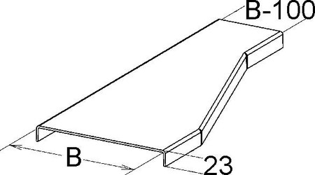 Reduction piece cover for cable support system 400 mm KKRLD 400