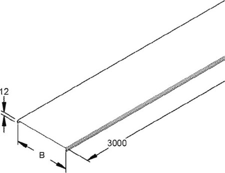 Cover for cable support system 60 mm 0.75 mm GRD 60 E3