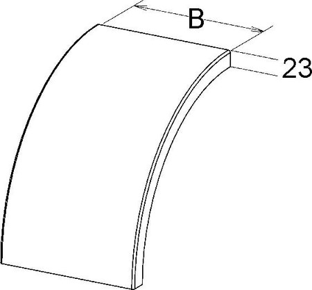 Bend cover for cable support system 90? 100 mm KKBAD 80.100