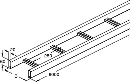 Cable ladder/wide span cable ladder  KRC 60.125 F