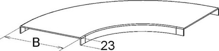 Bend cover for cable support system 90? 400 mm KKBD 400