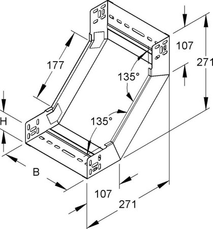 Vertical riser for cable tray  RSD 60.100 F