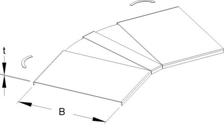 Bend cover for cable support system Adjustable 200 mm RBAVDS 200