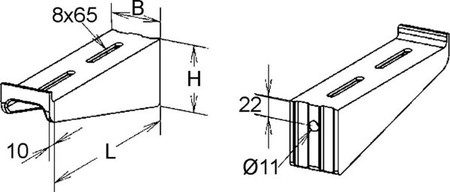 Bracket for cable support system 200 mm FPAM 200