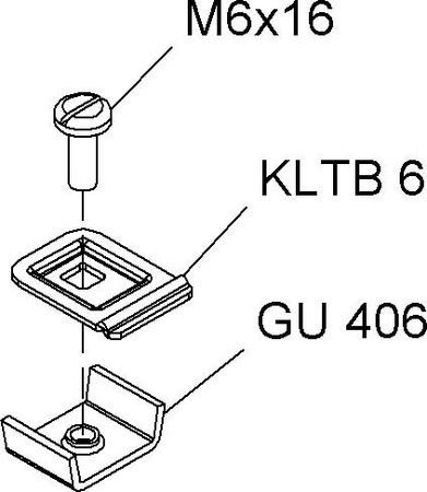 Mounting material for cable support system Steel Other GRBB 6 V