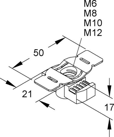 T-nut for channels  GMZF M6-18 F