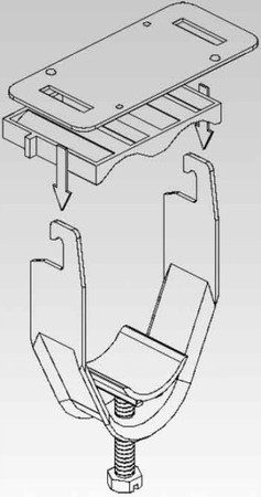 One-piece strut clamp 28 mm BUD 30