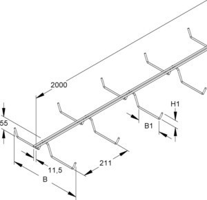 Mesh cable tray  DT 50.200 DV